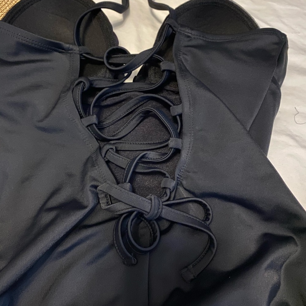 Time and Tru Pretty Black One Piece Swimsuit Small - Picture 7 of 9